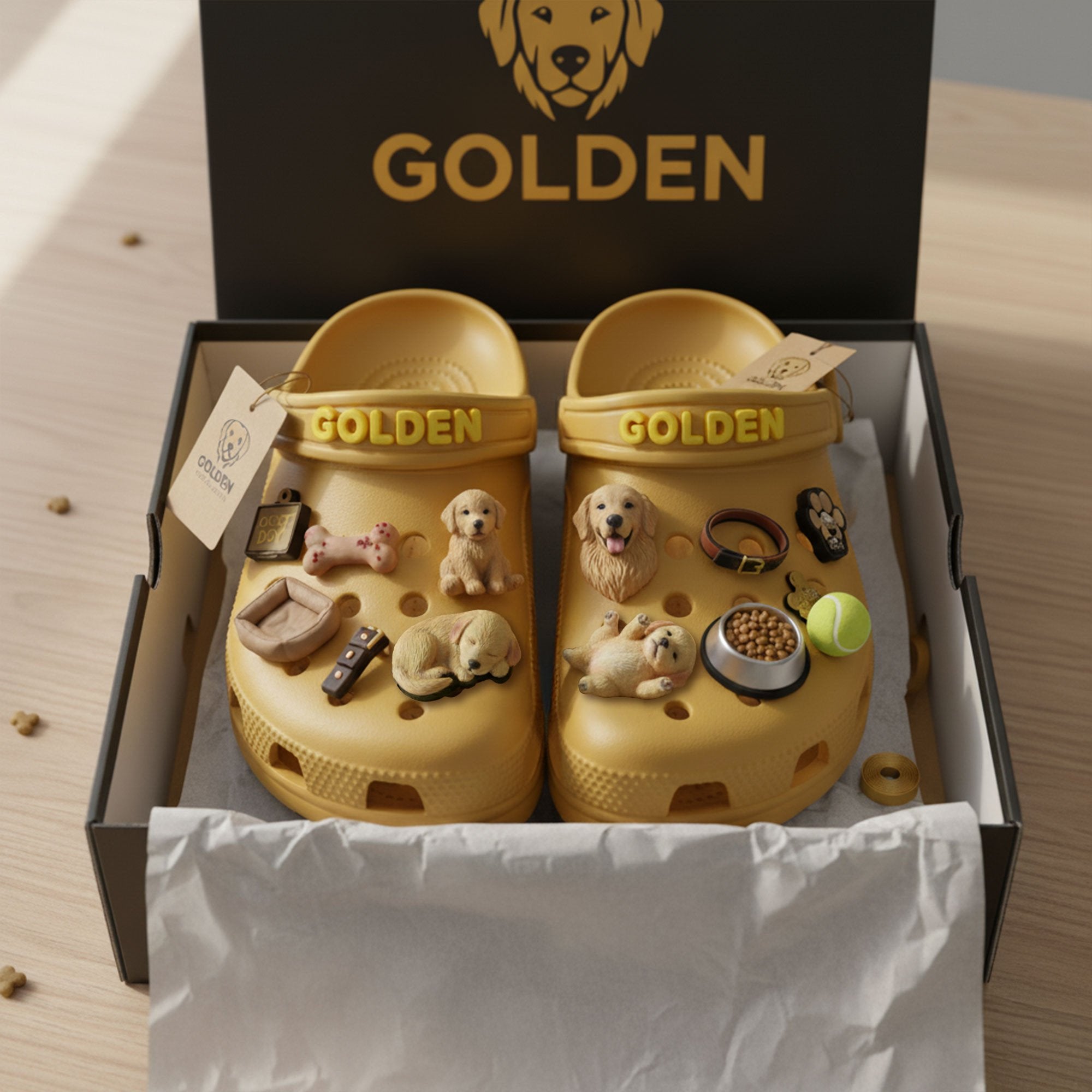 Golden Retriever Premium Clogs HTTT