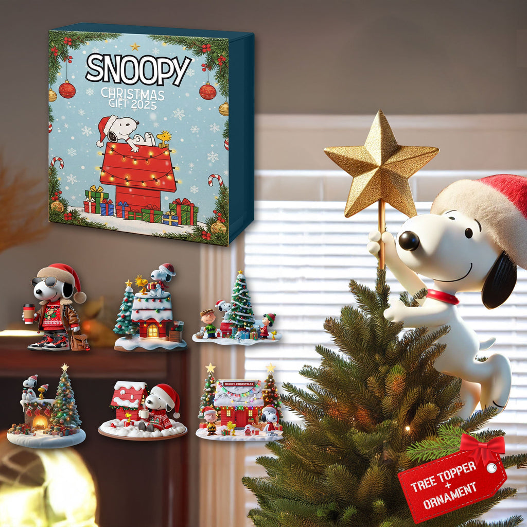 COMBO SNPY CHRISTMAS TREE TOPPER WITH ORNAMENT DAT