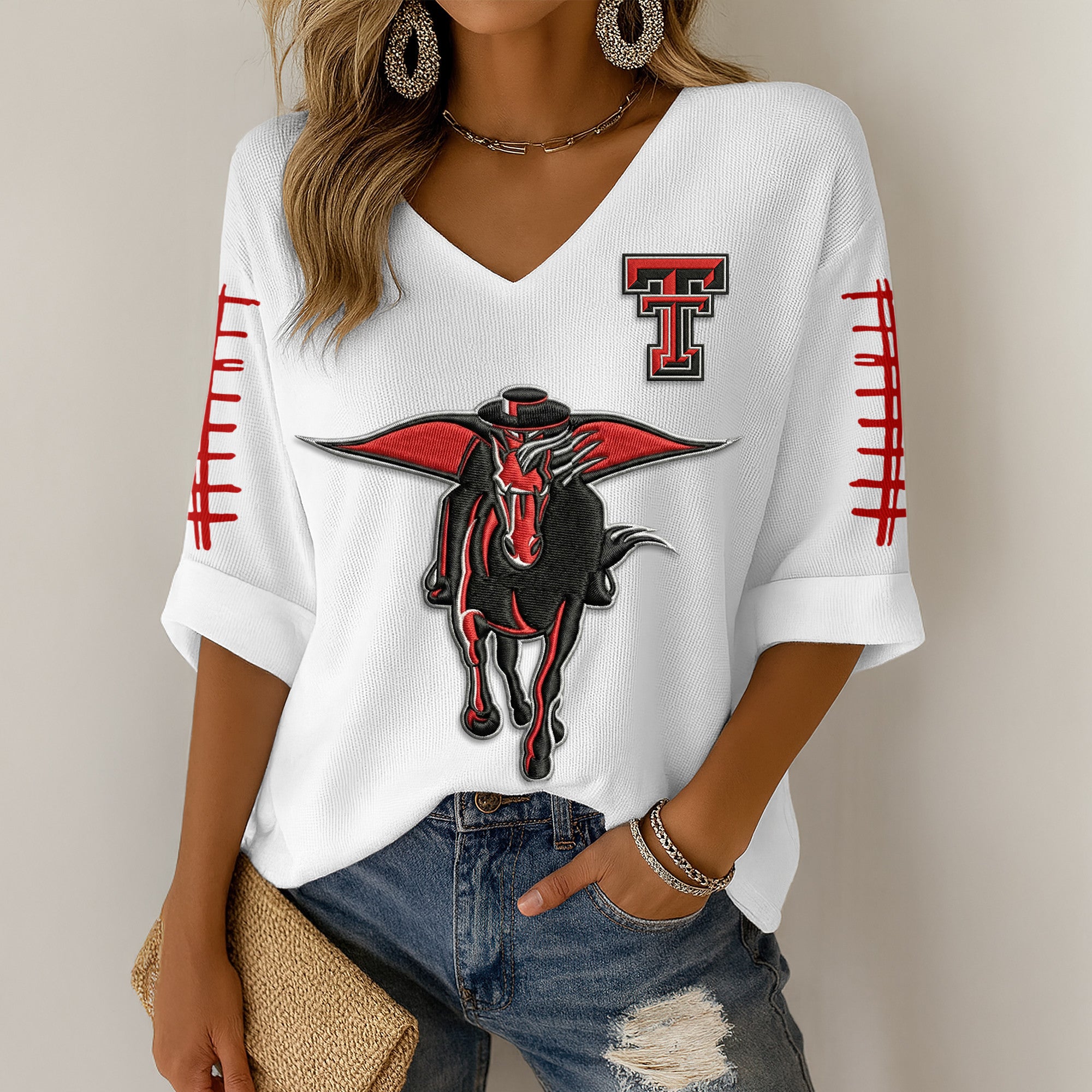TTRR V-neck Long Sleeve Shirt DAT