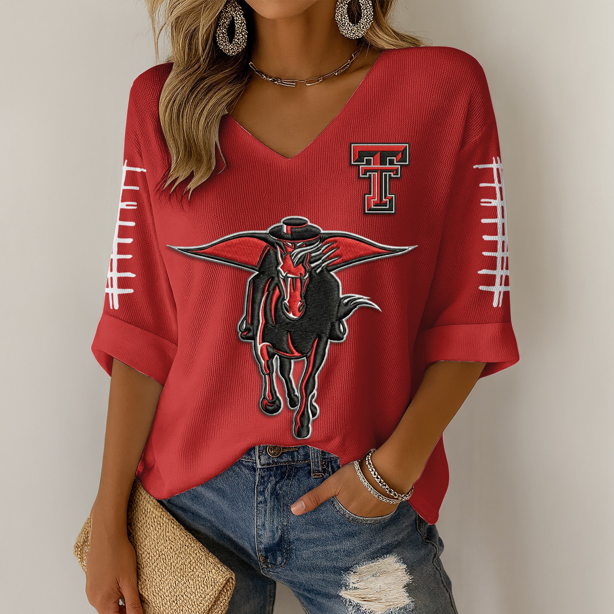 TTRR V-neck Long Sleeve Shirt DAT
