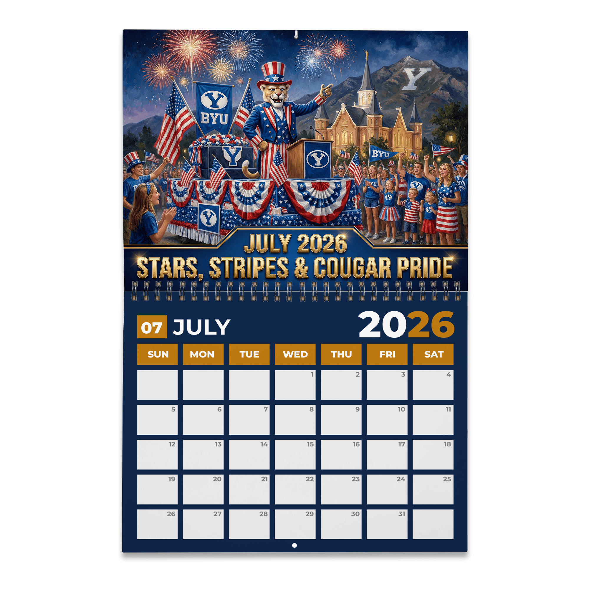 PREMIUM BYU 2026 CALENDAR LNTH