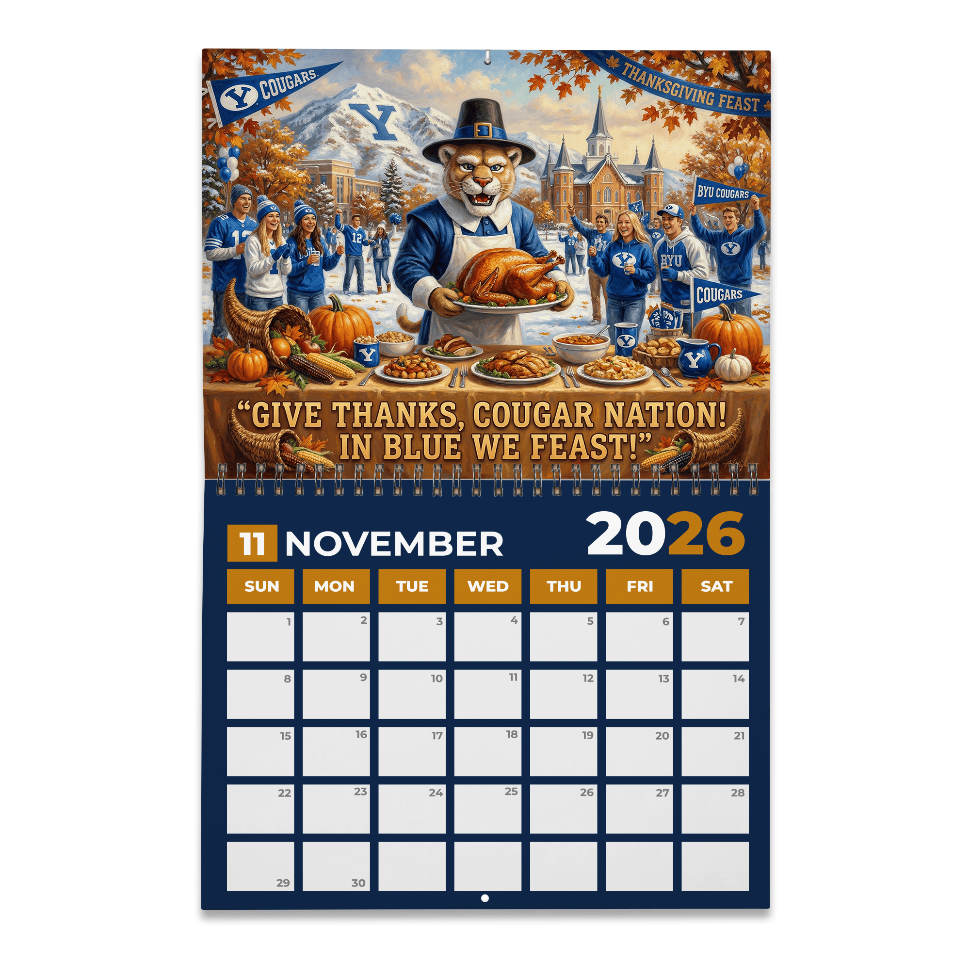 PREMIUM BYU 2026 CALENDAR LNTH