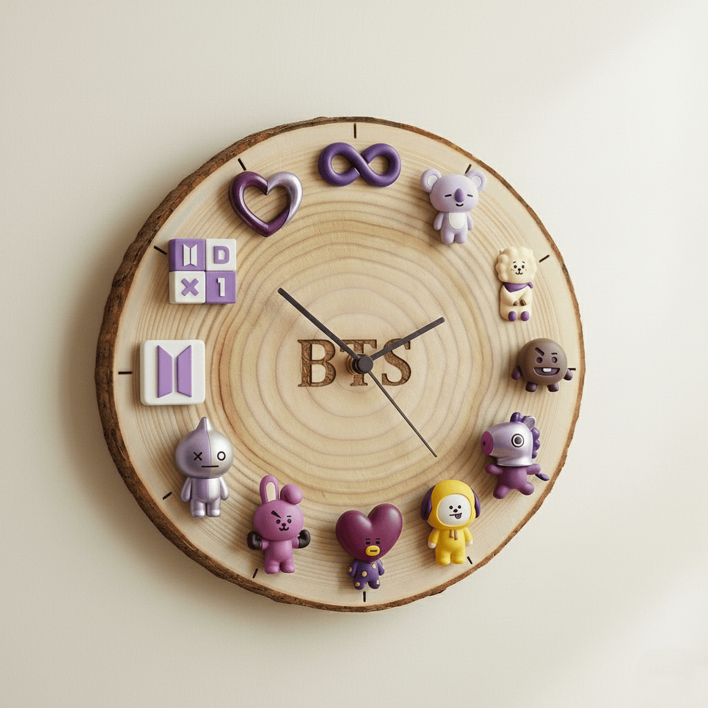 BTS Wooden Wall Clock HTTT