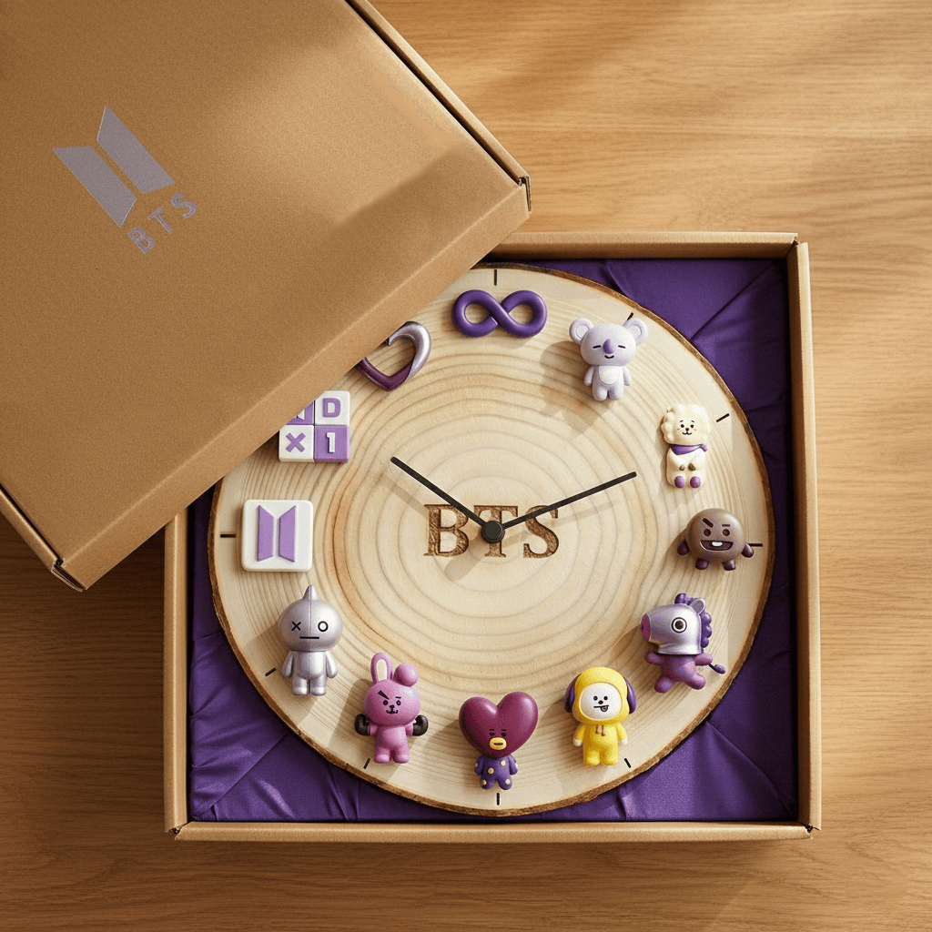 BTS Wooden Wall Clock HTTT