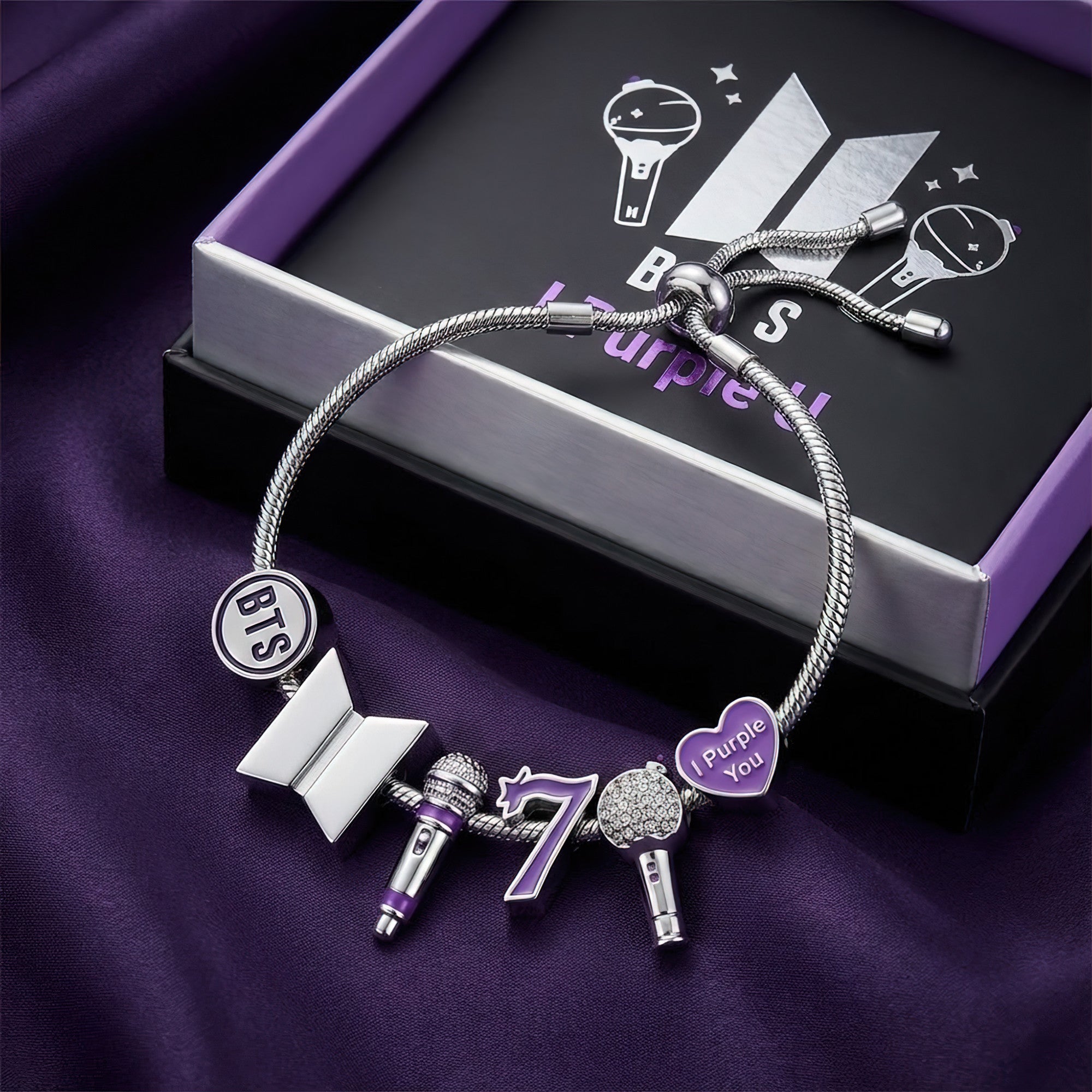 BTS Adjustable Charm Bracelet TNSM