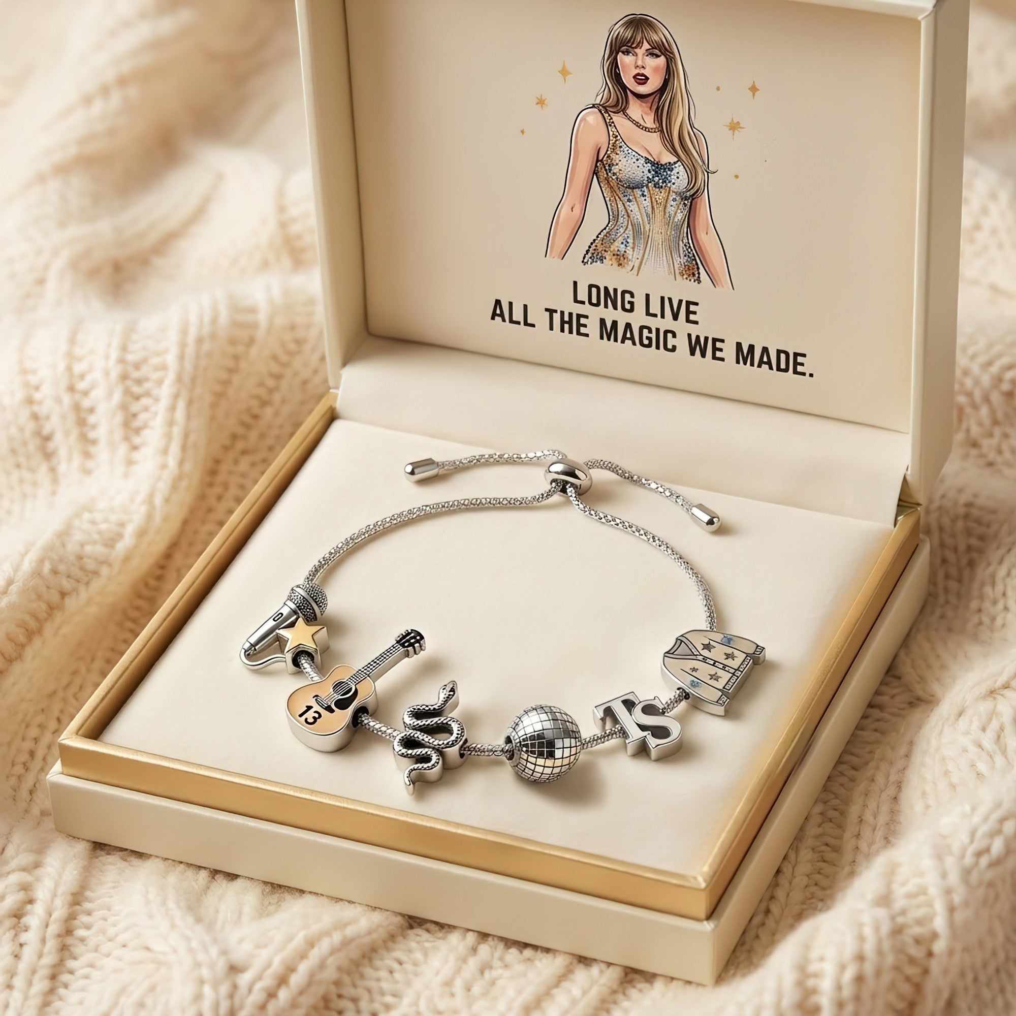 TLSW Adjustable Charm Bracelet HTTT